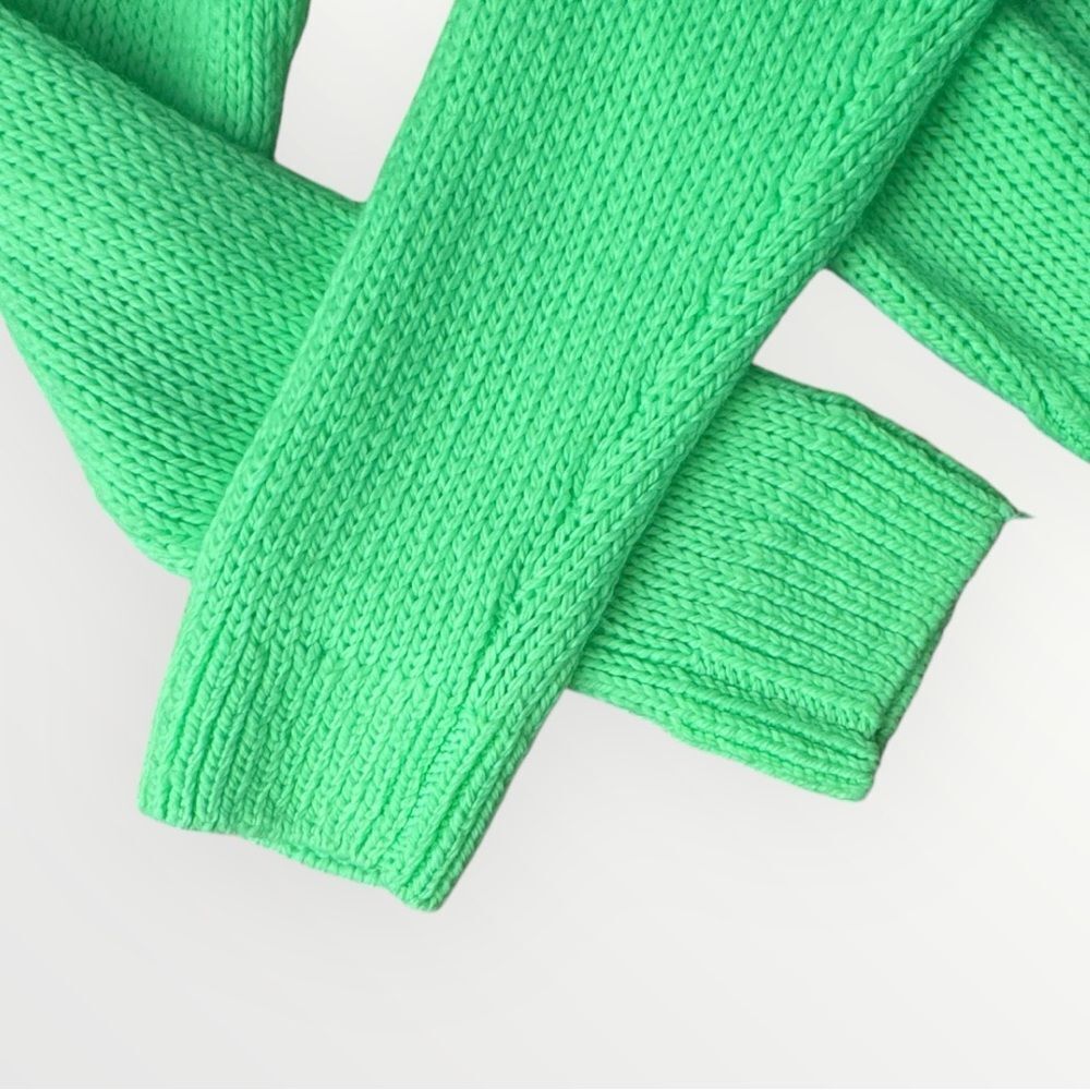 Neon Green V-Neck Sweater – Victoria’s Secret PINK Med - Picture 4 of 11